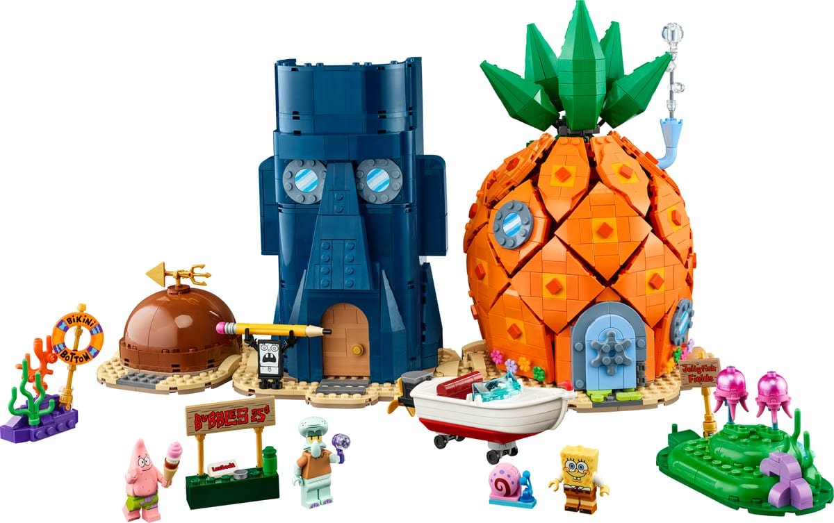 Le set LEGO Icons Bob l'éponge : Bikini Bottom (11386) au complet