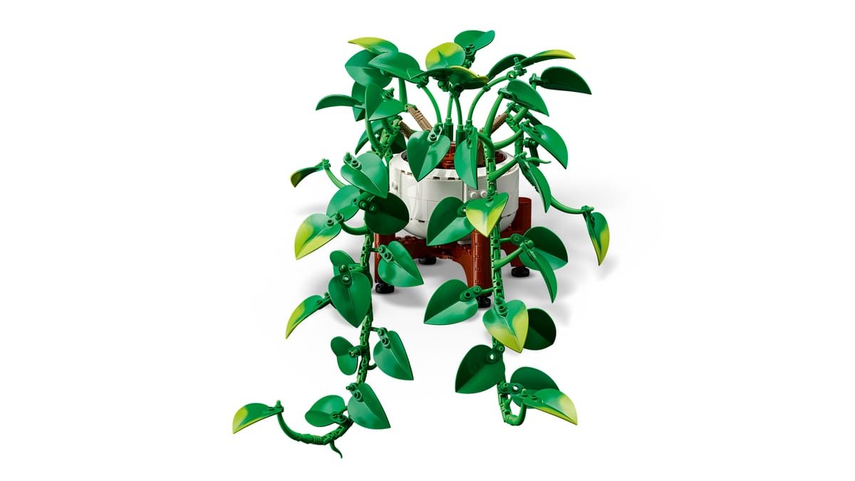 Le Pothos doré LEGO dans son pot blanc
