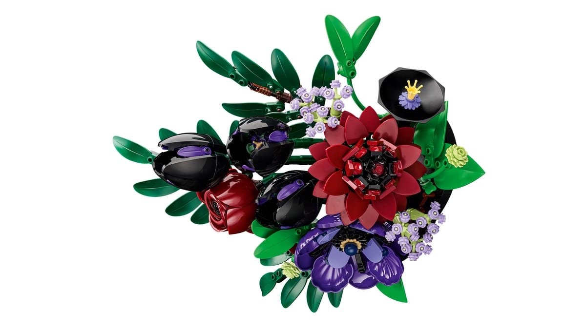Le bouquet sombre LEGO en détail