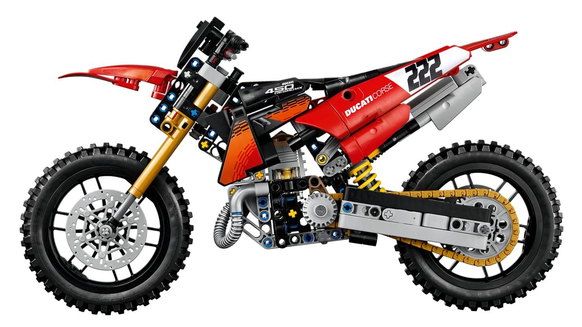 La Ducati Desmo450 MX LEGO vue de profil
