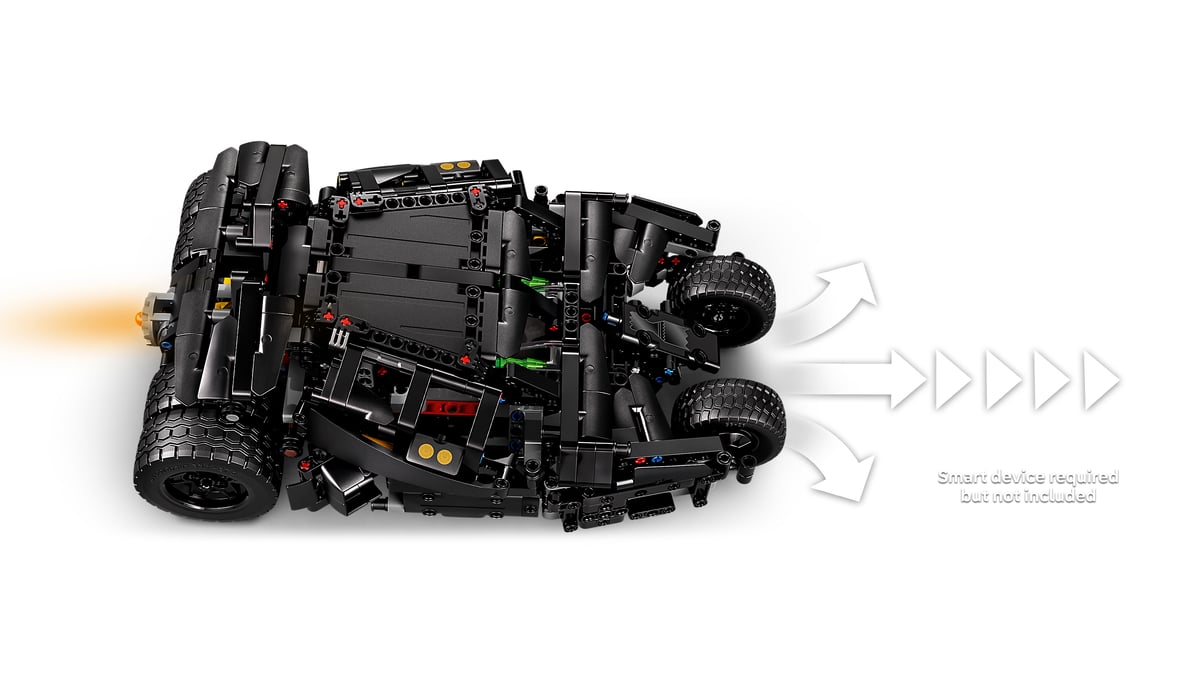 La Batmobile Tumbler 42239 en action, vue de dessus