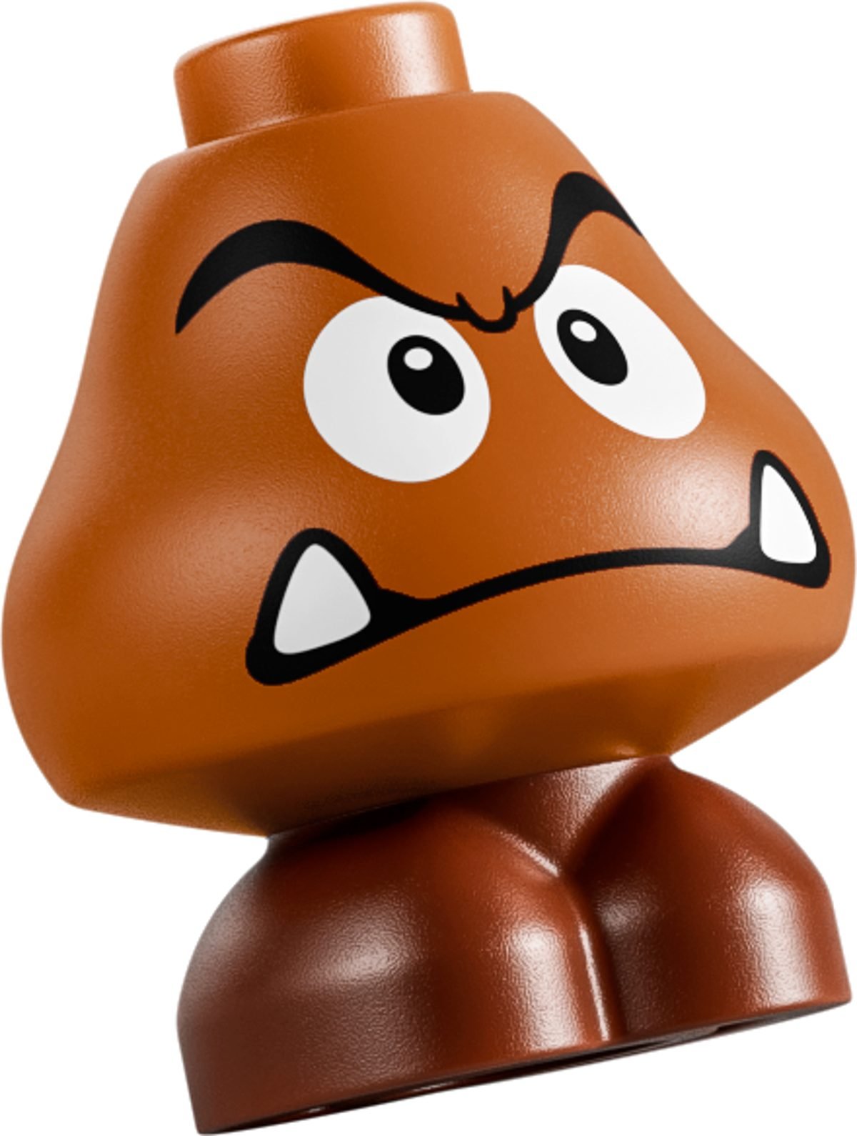 La figurine de Goomba du set 72052, tête brune et dents blanches