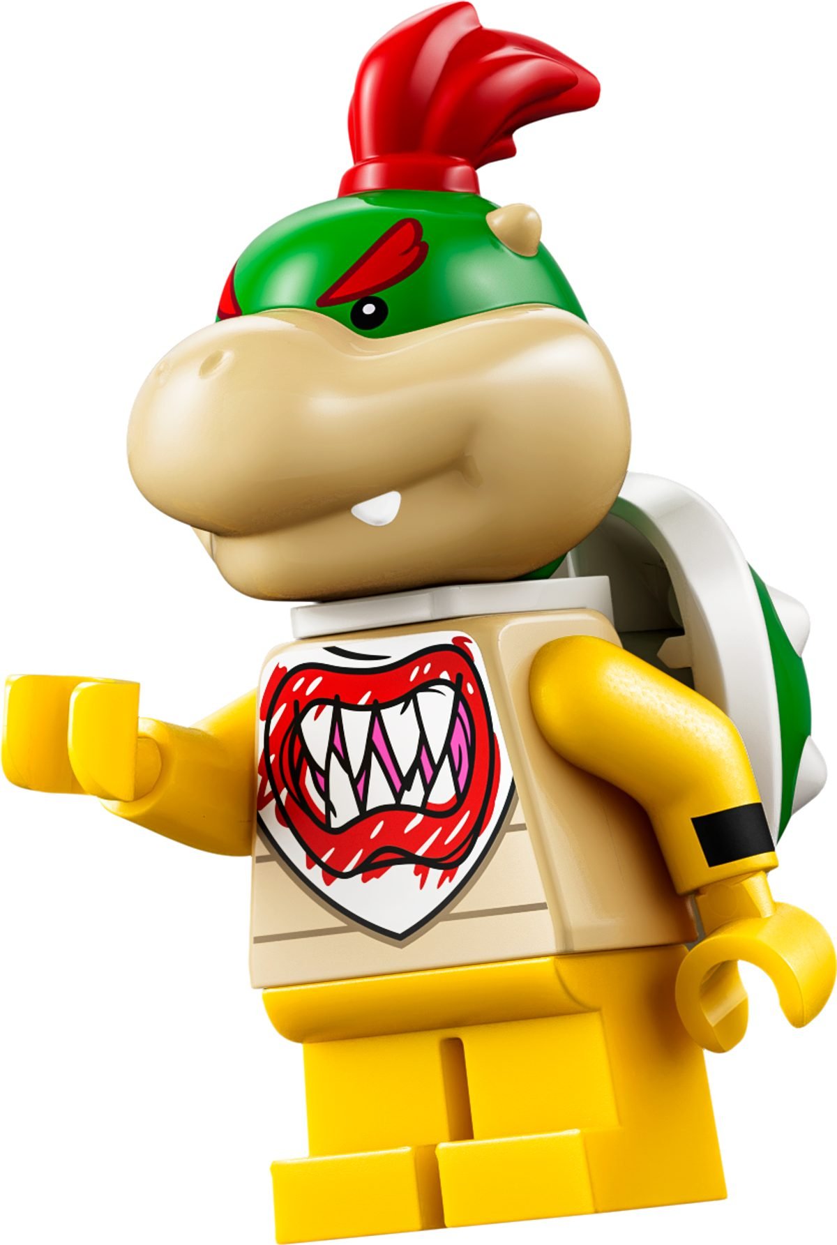 La minifigurine de Bowser Jr. du set 72056, carapace blanche et crête rouge