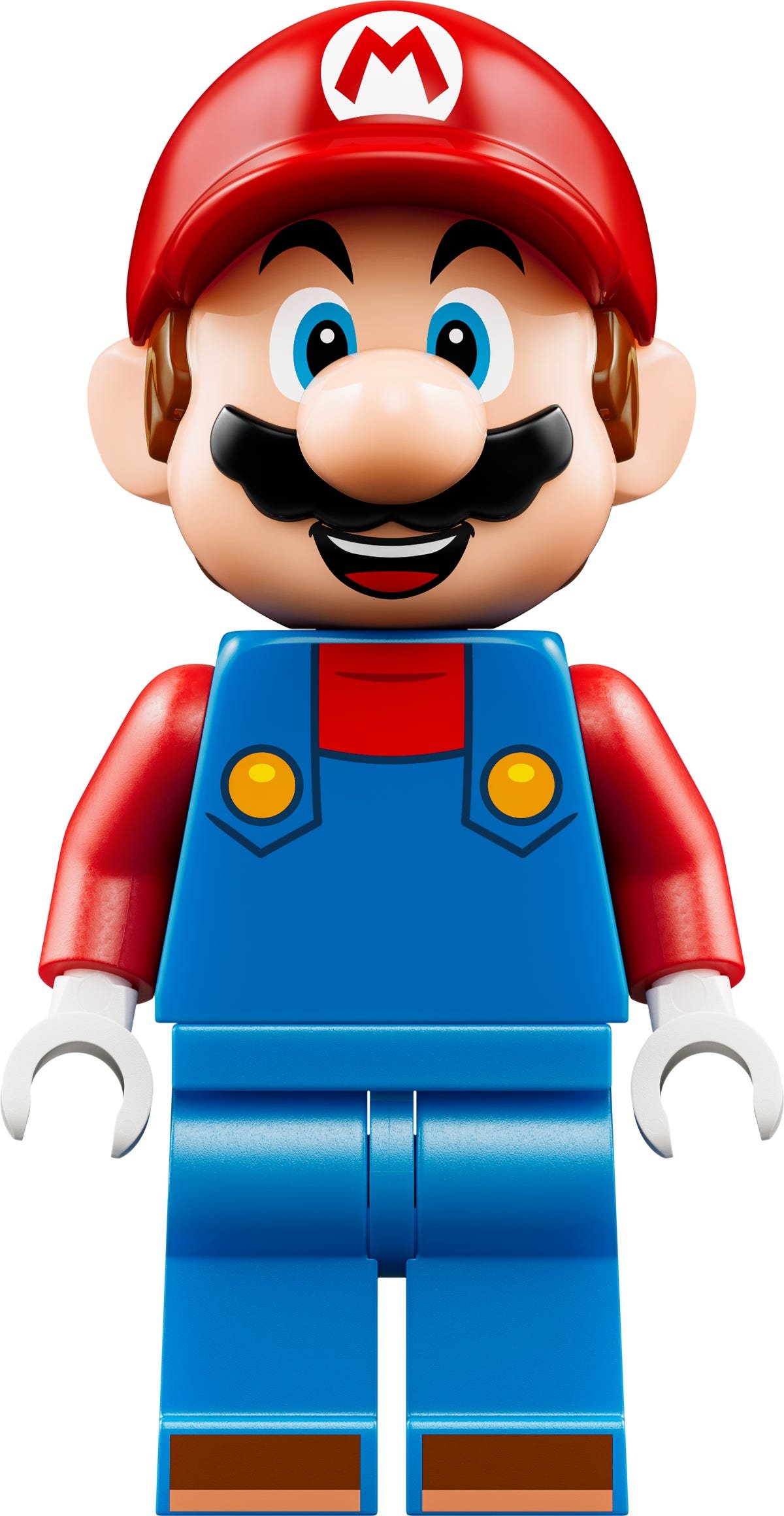 La minifigurine de Mario du set 72057, casquette rouge au M blanc et salopette bleue