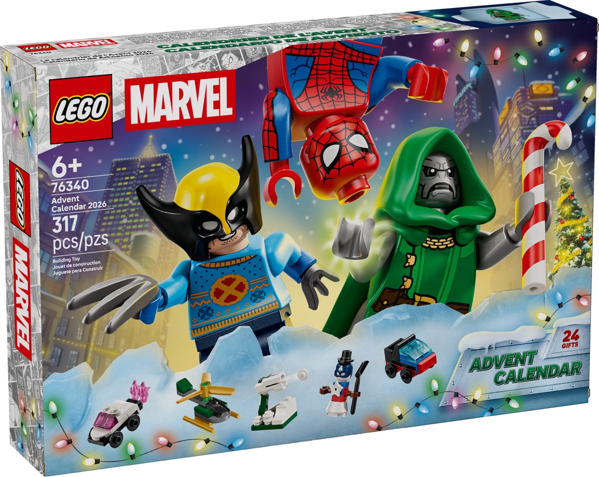 Boîte du calendrier de l'Avent LEGO Marvel 2026 (76340)