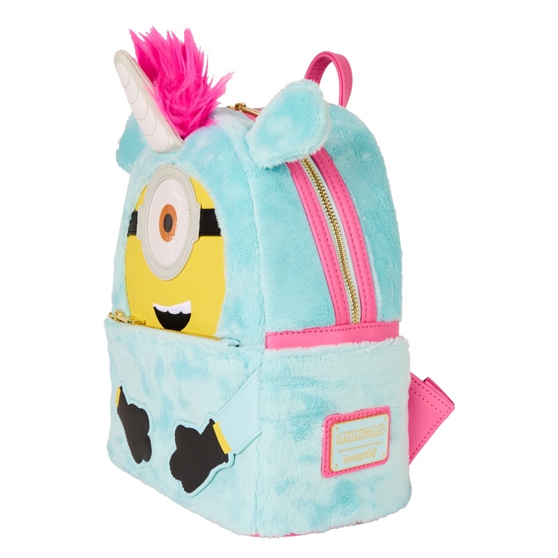 Mini sac à dos Loungefly Minions : Minions Fluffy Unicorn Exclusive Costume Plush Mini Backpack