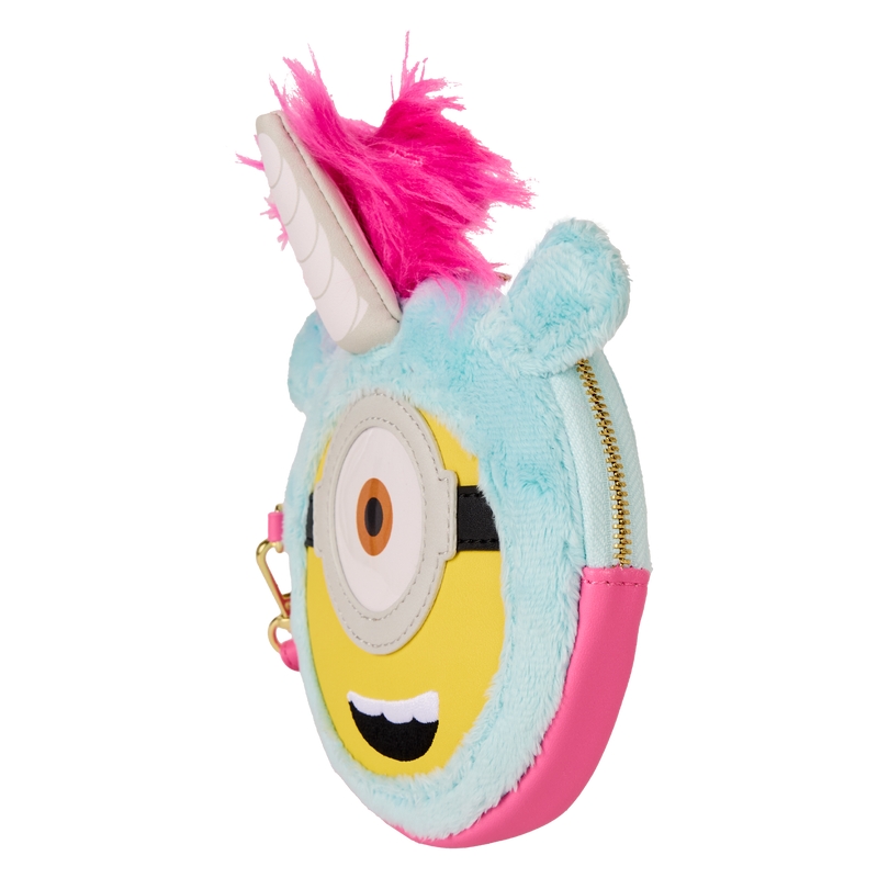 Portefeuille Loungefly Minions : Minions Fluffy Unicorn Exclusive Costume Plush Wristlet Wallet