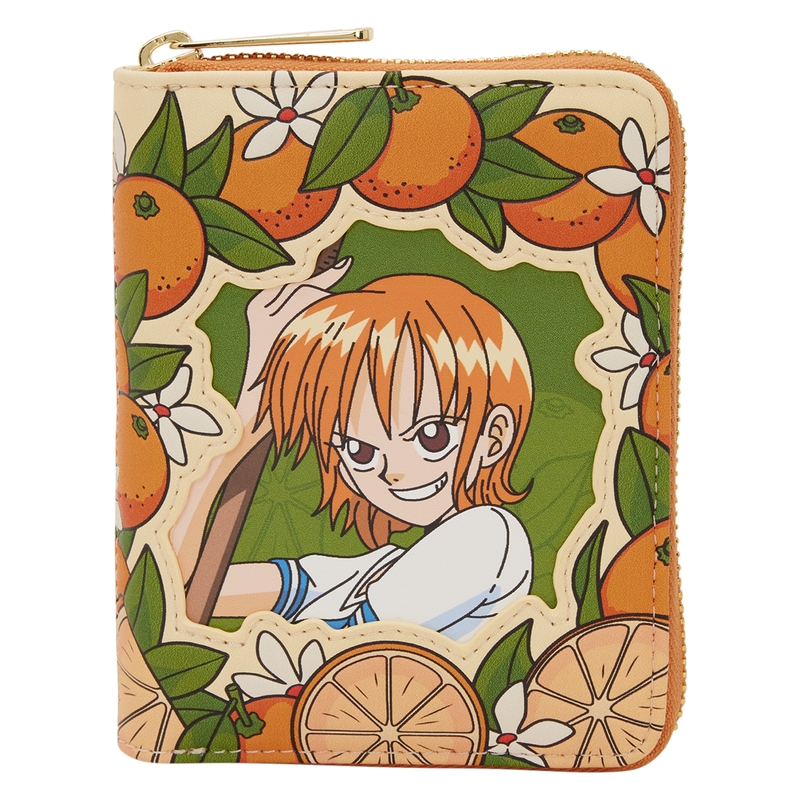 Portefeuille Loungefly One Piece : One Piece Exclusive Nami & Tangerines Zip Around Wallet