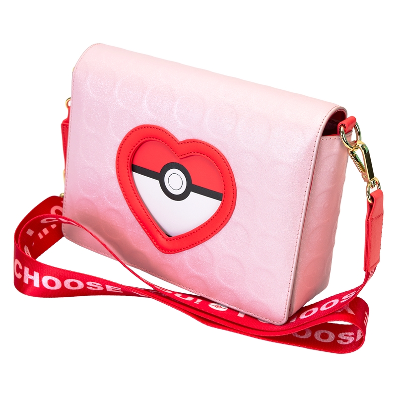 Sac Loungefly Pokémon : Pokémon Exclusive I Choose You Hearts Crossbody Bag