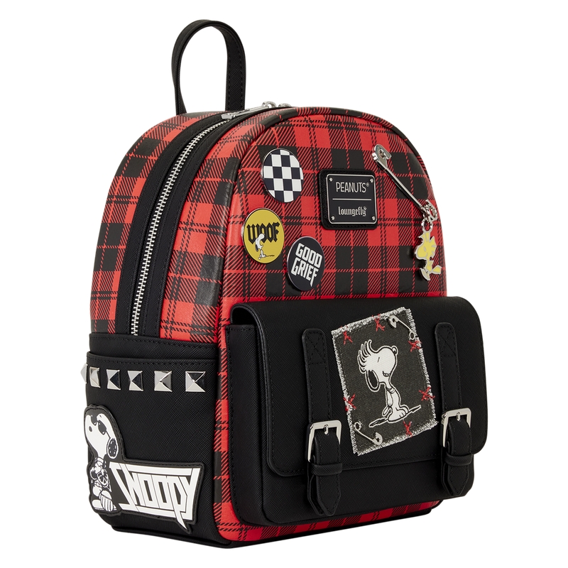 Mini sac à dos Loungefly Snoopy : Snoopy and Woodstock Grunge Mini Backpack