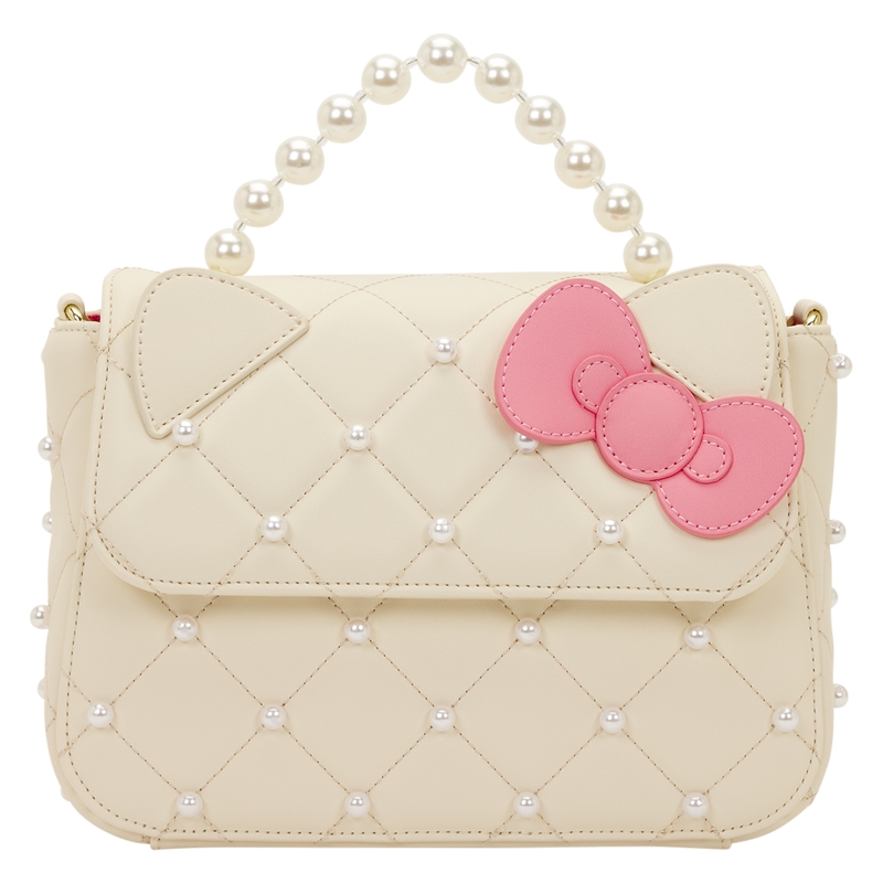 Sac Loungefly Sanrio : Sanrio Hello Kitty Exclusive Quilted Pearl Handle Crossbody Bag