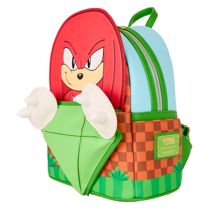 Mini sac à dos Loungefly Sonic The Hedgehog : Sonic The Hedgehog Limited Edition Knuckles Emerald Glitter Mini Backpack