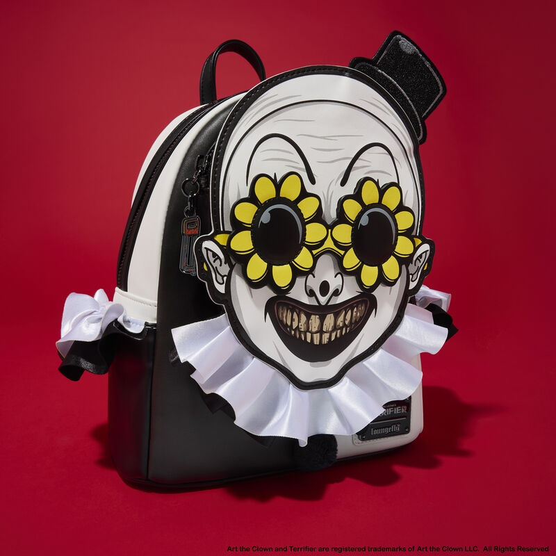 Mini sac à dos Loungefly Terrifier : Terrifier Exclusive Art the Clown Glow Cosplay Mini Backpack