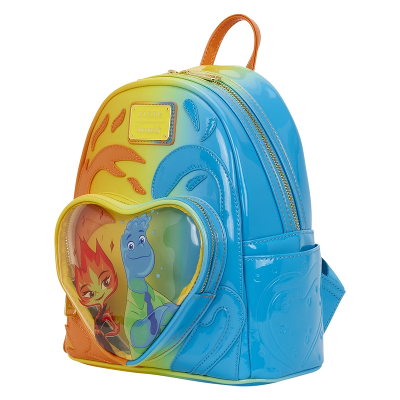 Mini sac à dos Loungefly Pixar : Exclusive Elemental Wade & Ember Ombre Mini Backpack