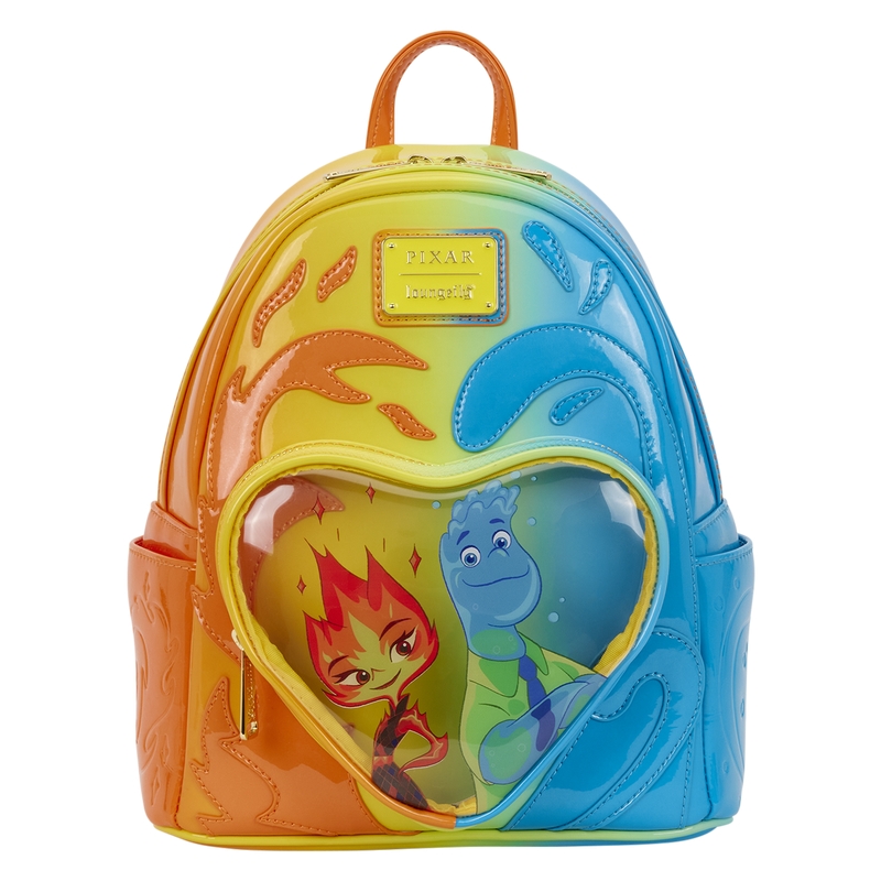 Mini sac à dos Loungefly Pixar : Exclusive Elemental Wade & Ember Ombre Mini Backpack