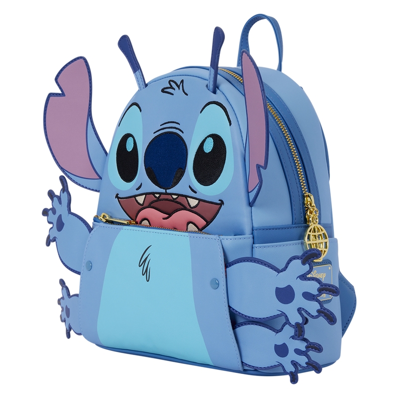 Mini sac à dos Loungefly Disney : D23 Exclusive Stitch Plush Cosplay Mini Backpack