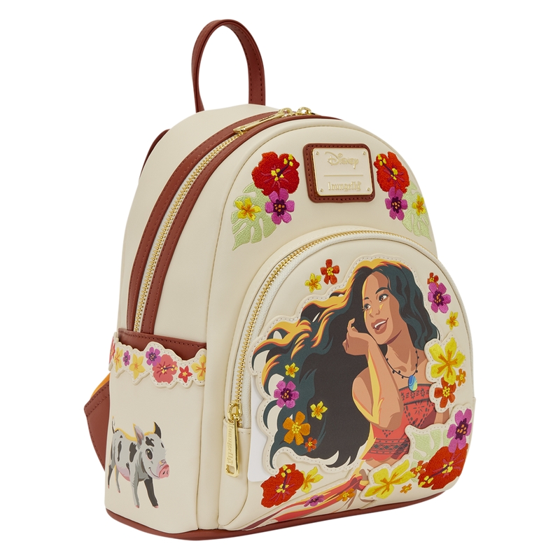 Mini sac à dos Loungefly Disney : Moana Live Action Floral Mini Backpack