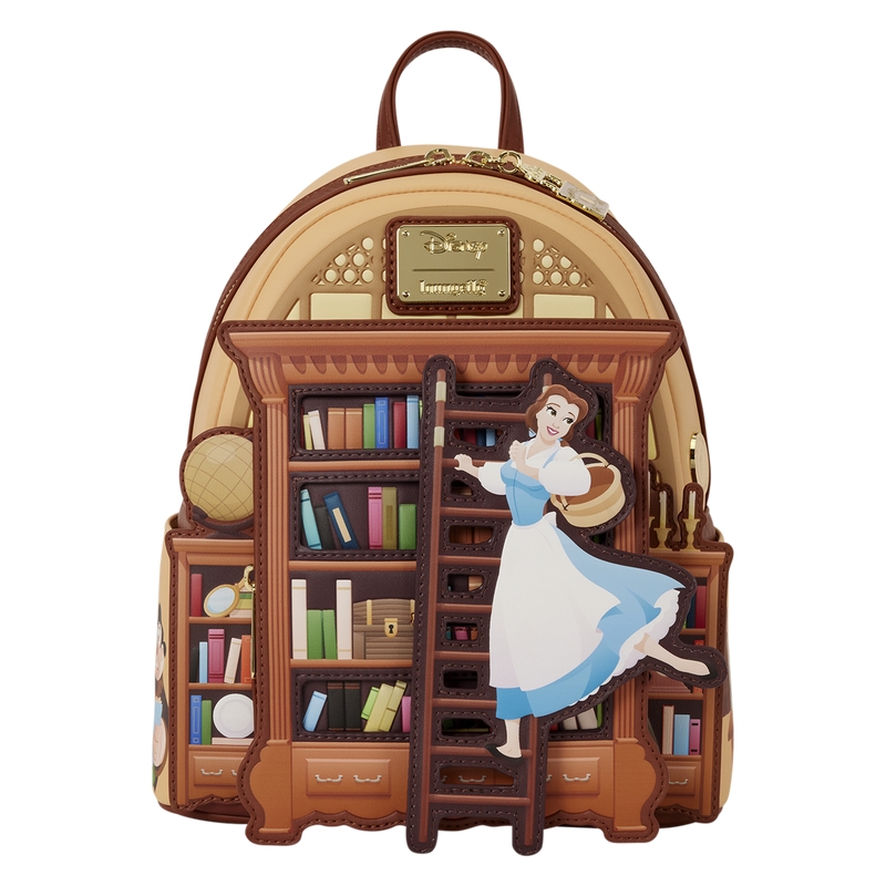 Mini sac à dos Loungefly Disney : D23 Exclusive Beauty and the Beast Belle Book Shop Mini Backpack