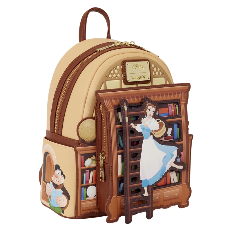 Mini sac à dos Loungefly Disney : D23 Exclusive Beauty and the Beast Belle Book Shop Mini Backpack