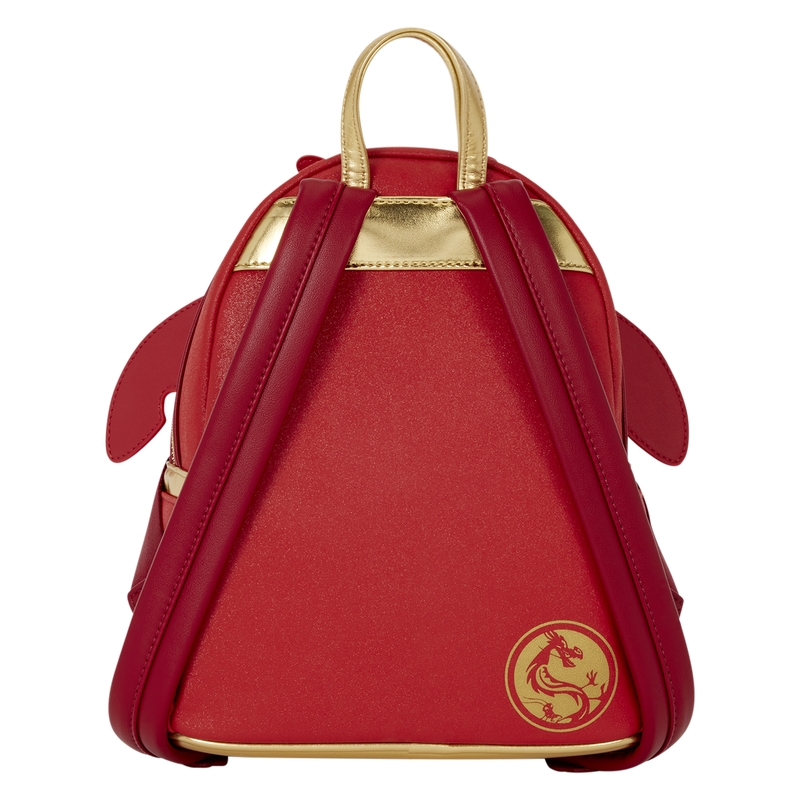 Mini sac à dos Loungefly Mulan : Mulan Mushu Glitter Cosplay Mini Backpack
