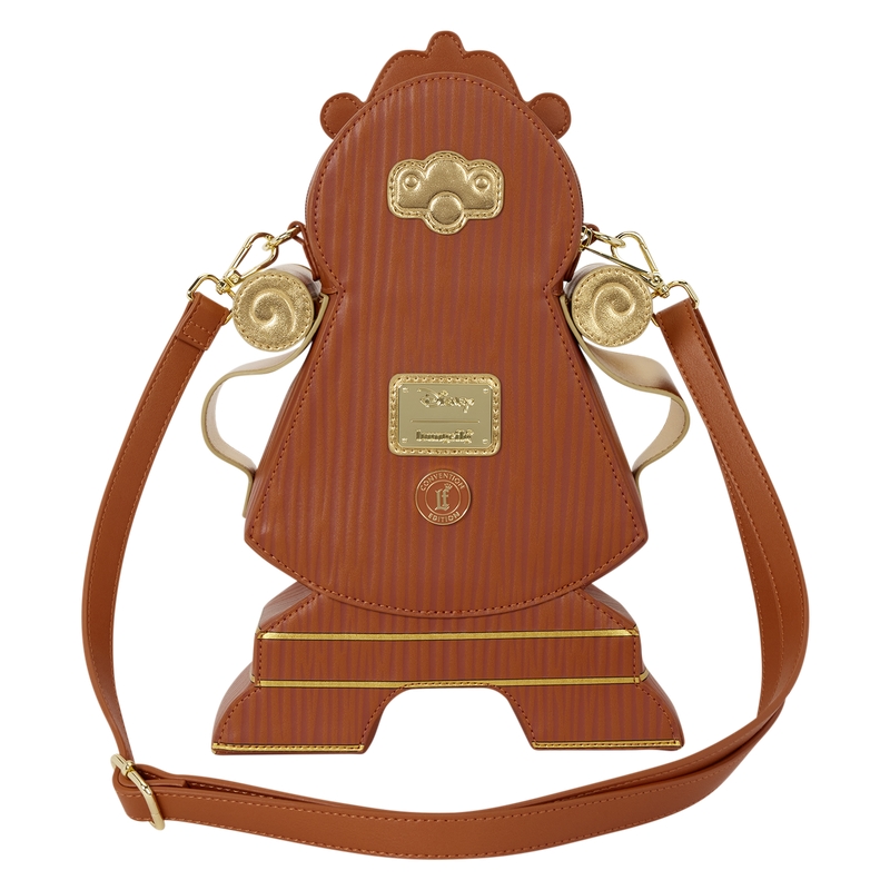 Sac Loungefly Disney : D23 Exclusive Beauty and the Beast Cogsworth Figural Crossbody Bag