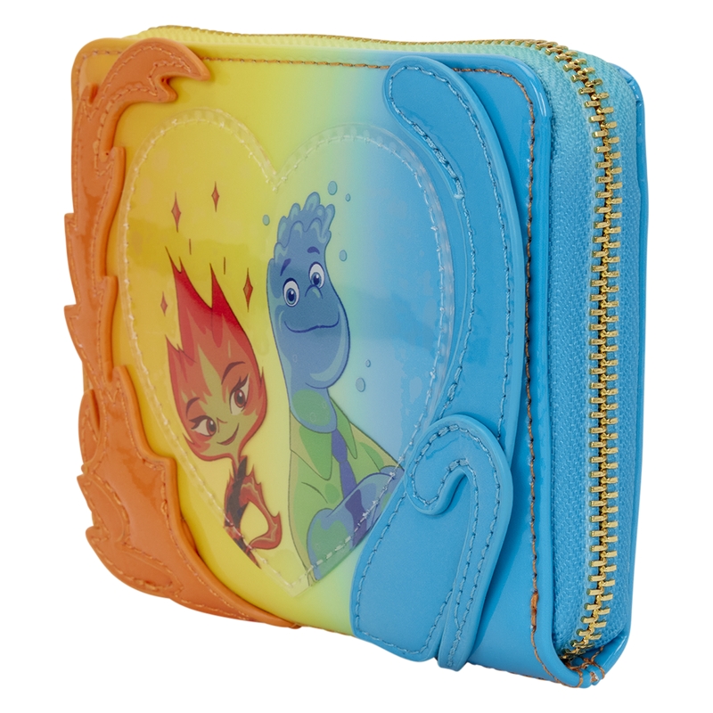 Portefeuille Loungefly Pixar : Elemental Exclusive Wade & Ember Ombre Zip Around Wallet
