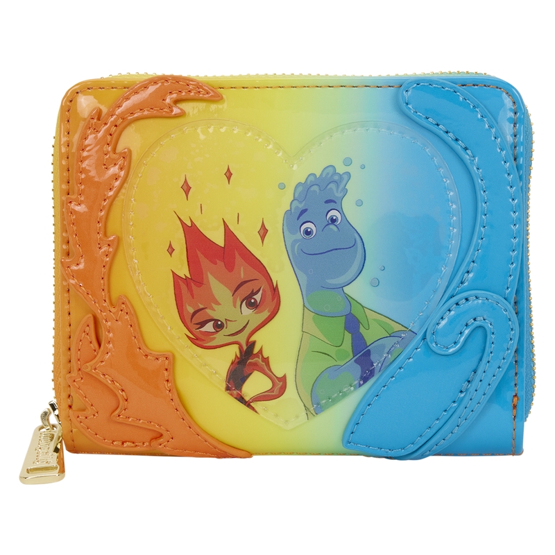 Portefeuille Loungefly Pixar : Elemental Exclusive Wade & Ember Ombre Zip Around Wallet