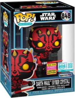 La boîte de la figurine POP Dark Maul Kyber Crystal numéro 848, exclusivité du San Diego Comic-Con 2026