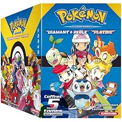 COFFRET - Pokémon Diamant Perle / Platine - tomes 1-2-3-4-5 + Guide Pokémon (1)