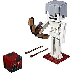 Bigfigurine Minecraft Squelette avec un cube de magma - LEGO Minecraft #21150
