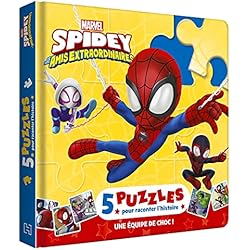 SPIDEY ET SES AMIS EXTRAORDINAIRES - Mon Petit Livre Puzzle - 5 puzzles 9 pièces - Marvel