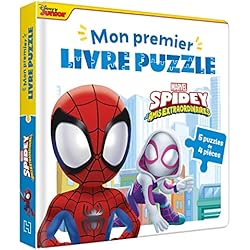 SPIDEY ET SES AMIS EXTRAORDINAIRES - Mon Premier Livre Puzzle - 5 puzzles 4 pièces - MARVEL: Spidey et ses amis extraordinaires