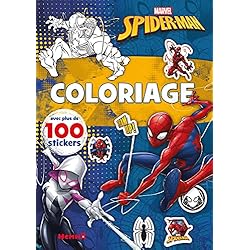 Marvel Spider-Man – Coloriage avec plus de 100 stickers – Livre de coloriage avec stickers – Dès 4 ans