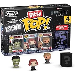 Funko Bitty Pop! Marvel - Hulk 4PK - Hulk, Black Widow, Hawkeye et Une Mini-Figurine Mystère en Surprise - 2.2 Cm - Marvel Comics Collectionnable - Étagère Empilable Incluse - Idée de Cadeau