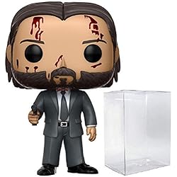 Funko Pop! Movies: John Wick Chapter 2 - Bloody Limited Chase Variant Vinyl Figure (Bundled with Pop Box Protector Case)