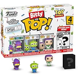 Funko Bitty Pop! Toy Story - Zurg 4PK - Zurg, Alien, Buzz Lightyear et Une Mini-Figurine Mystère en Surprise - 2.2 Cm Collectionnable - Étagère Empilable Incluse - Idée de Cadeau Fans