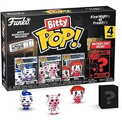 Funko Bitty Pop! Five Nights at Freddy's (FNAF) - Ballora 4PK - Ballora, Funtime Foxy, Baby et Une Mini-Figurine Mystère en Surprise - 2.2 Cm Collectionnable - Étagère Empilable Incluse