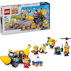 LEGO Moi, Moche et Méchant 4 Les Minions et la Voiture-Banane - Loisir Créatif Enfants - Set de Jeu du Film - Jouet Interactif pour Garçons et Filles dès 6 Ans - Jeu de Rôle 75580