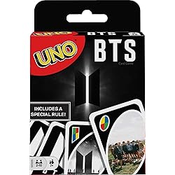 Uno BTS x Mattel Jeu de Société et de Cartes, à l’Effigie du Membre du Groupe de K-pop, GDG35