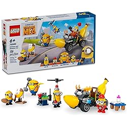 LEGO Moi, moche et méchant 4 Minions et Banane, jouet pour enfants, jouet amusant pour enfants de 6 ans et plus, 75580