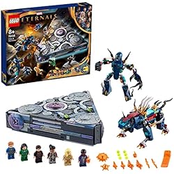 LEGO 76156 Marvel L’Ascension du Domo: Jouet de Construction de Vaisseau Spatial Super-Héros du Film Les Éternels, avec 2 Figurines Déviants, Idée Cadeau pour Fans de Marvel et Les Éternels