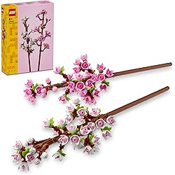 LEGO Botanicals Les Fleurs de Cerisier - Jeu de construction avec bouquet de fleurs artificielles - Décoration pour chambre et accessoire de bureau - Idée cadeau pour filles et garçons dès 8 Ans 40725