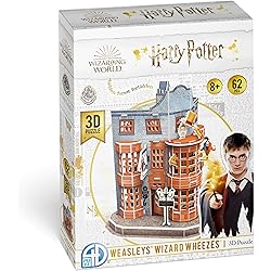 Asmodee - CUBICFUN : Harry Potter Boutique Weasley de Farces pour Sorciers Facétieux - Puzzle 3D pour Enfants dès 8 Ans - 62 pièces - Jeu de Construction en Papier Prédécoupé A Assembler