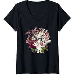 T-shirt Alice au Pays des Merveilles - Femme - Lapin blanc
