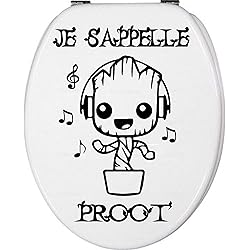 Sticker Fun Abattant toilette GROOT 4 - Vinyl brillant couleur au choix