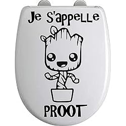 Print Corner Sticker Fun Abattant toilette GROOT 2 - Vinyl brillant couleur au choix