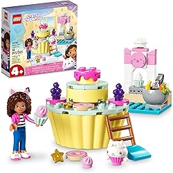 Lego Gabby's Dollhouse Bakey with Cakey Fun 10785 Building Toy Set for Fans of The DreamWorks Animation Series, Pretend Play Kitchen, Oven and Giant Cupcake to Decorate, Gift for 4+ Year Olds