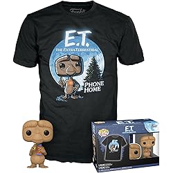 Funko Pop! & Tee: E.T.- E.T. with Reeses - Large - (L) - E.T. The Extra Terrestrial - T-Shirt - Vêtements avec Une Figurine en Vinyle à Collectionner - Idée de Cadeau pour Les Adultes Les Hommes