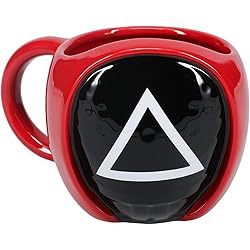 Paladone Tasse 3D Squid Game Masked Men - Produit sous licence officielle Netflix, avec capuche et masque triangulaire, cadeau pour les fans de Squid Games, 500 ml  - Paladone