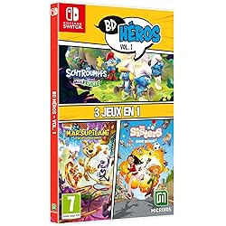 PACK BD HEROS Vol.1 ( 3 JEUX - LES SCHTROUMPFS MISSIONS MALFEUILLE, SISTERS 1, MARSUPILAMI) Switch  - MICROÏDS